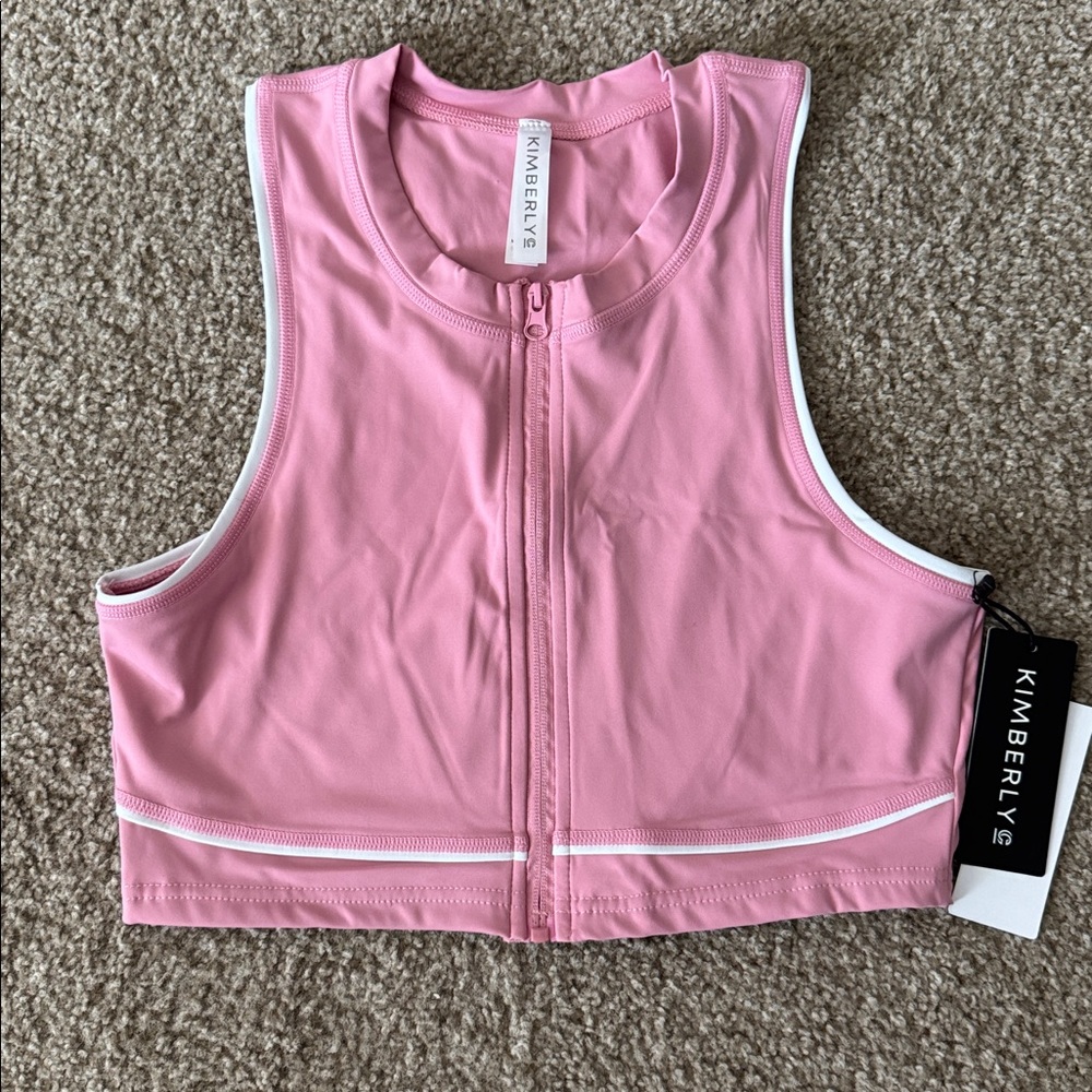 NWT Kimberly C Crop Top/Spirts Bra, size L